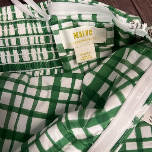 Maeve Strapless Belted Midi Dress green motif - Picture 7 of 13